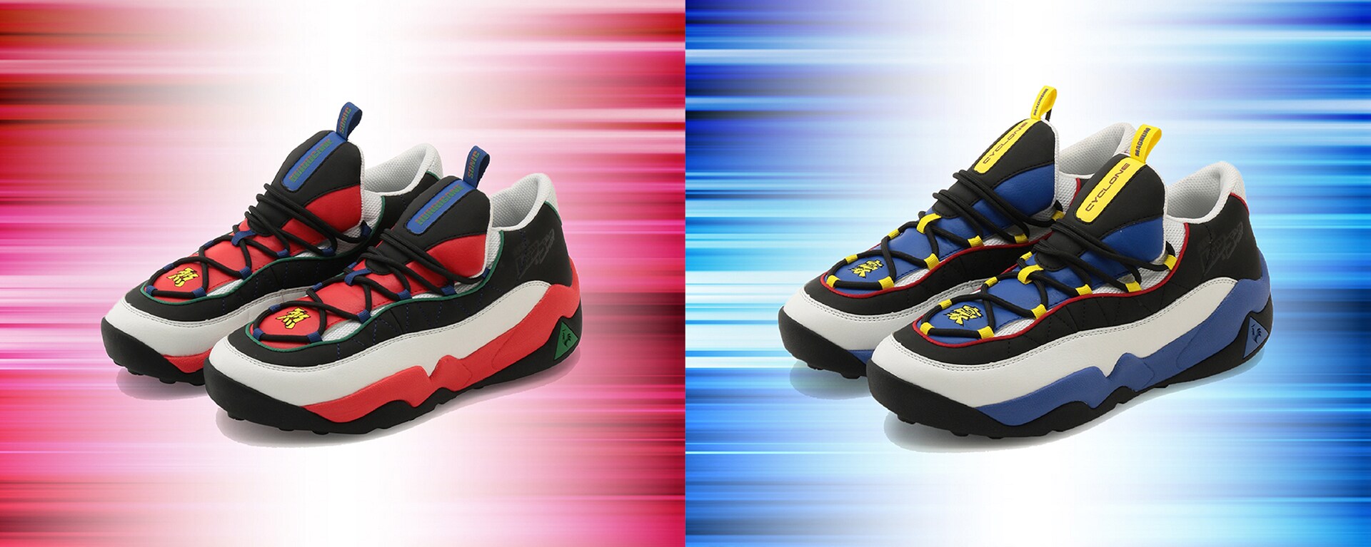 爆走兄弟レッツ＆ゴー!!×le coq sportif×JUNRedのスニーカー、烈と豪の