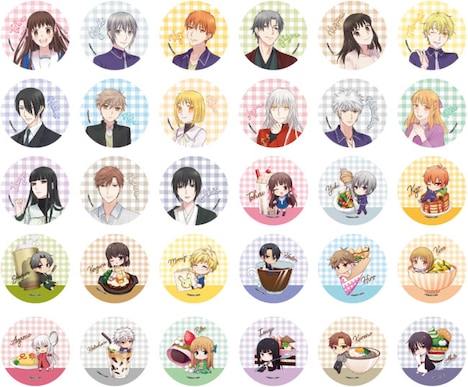 「Cheer fancle cafeオリジナル フルーツバスケットトレーディング 缶バッジ」