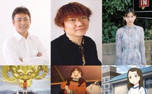 劇場アニメ「神在月のこども」の追加キャスト。上段左から高木渉、茶風林、永瀬莉子。下段左から高木演じる龍神、茶風林演じる事代主（恵比寿天）、永瀬演じるミキ。