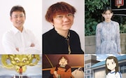 劇場アニメ「神在月のこども」の追加キャスト。上段左から高木渉、茶風林、永瀬莉子。下段左から高木演じる龍神、茶風林演じる事代主(恵比寿天)、永瀬演じるミキ。