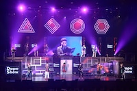 ステージバトルの結果発表の直前の様子。