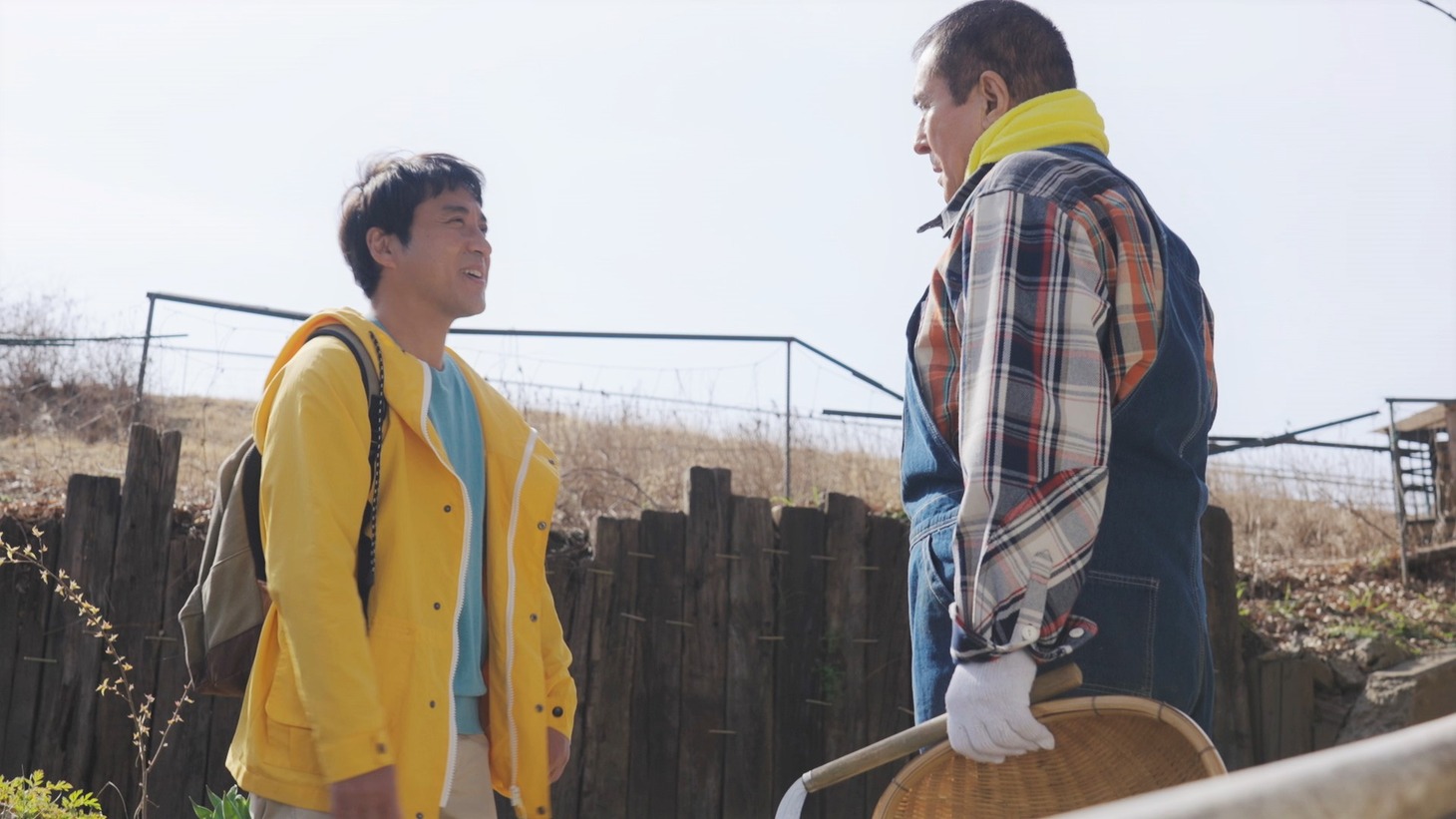 ドラマ「全っっっっっ然知らない街を歩いてみたものの」第4話より伊吹吾郎とムロツヨシ。