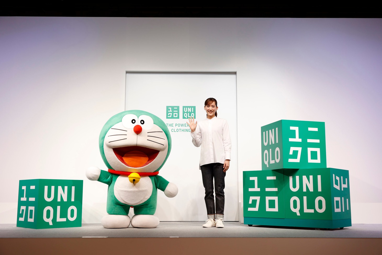 「ユニクロ グローバルサステナビリティアンバサダー発表会」の様子。