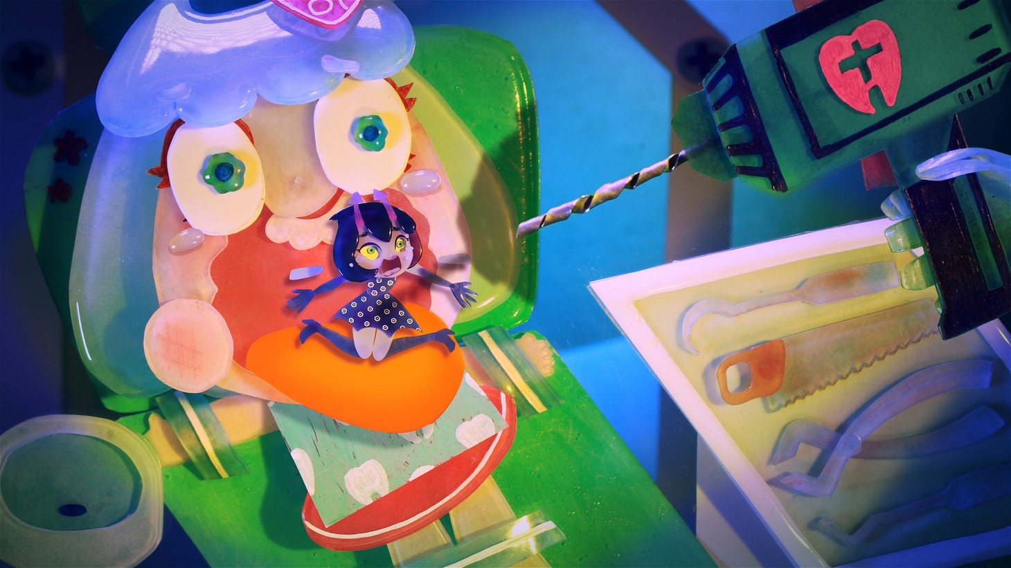 ストップモーションアニメ「Candy Caries」より。