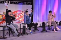 左から暦役の畠中祐、ランガ役の小林千晃、Cherry blossom役の緑川光。