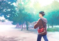 アニメのエンディングで使用される、もぐすの描き下ろしイラスト。