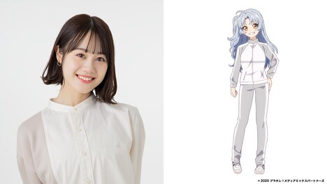 伊藤美来（左）と、釧路スノウホワイト所属の飯原有香。