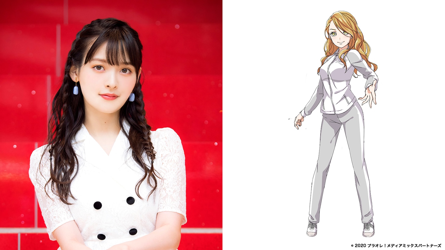 上坂すみれ（左）と、釧路スノウホワイト所属のマヤ・ウォーカー。