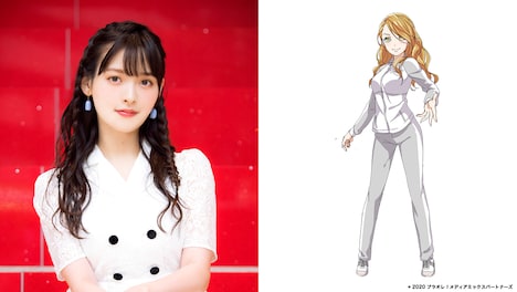 上坂すみれ（左）と、釧路スノウホワイト所属のマヤ・ウォーカー。