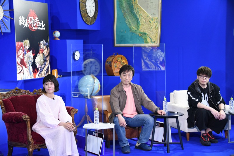 左から沢城みゆき、関智一、緑川光。