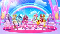 「映画トロピカル～ジュ！プリキュア プチ とびこめ！コラボ▽ダンスパーティ！」エンディングダンス映像より。
