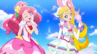 「映画トロピカル～ジュ！プリキュア プチ とびこめ！コラボ▽ダンスパーティ！」エンディングダンス映像より。