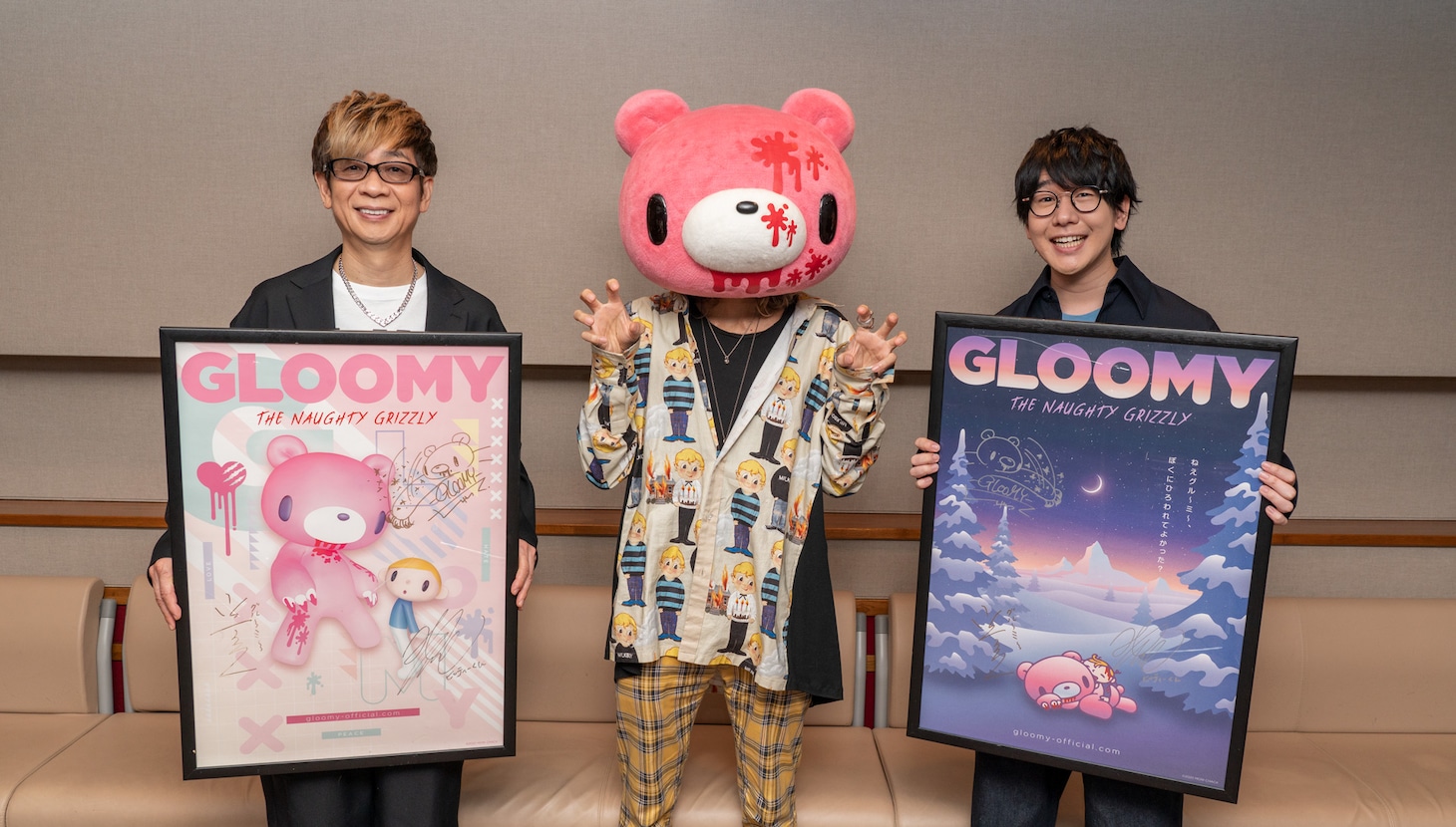 左から山寺宏一、森チャック、花江夏樹。
