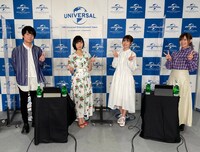 「TVアニメ『カノジョも彼女』AnimeJapan 2021キャスト発表ステージ」の登壇者。左から向井直也役の榎木淳弥、佐木咲役の佐倉綾音、星崎理香役の竹達彩奈、桐生紫乃役の高橋李依。