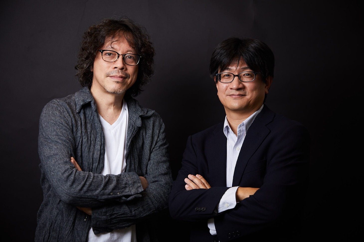 左から浦沢直樹、むぎわらしんたろう。