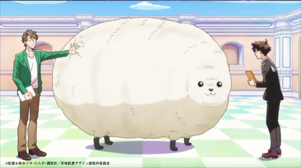 アニメ「天地創造デザイン部」特別編の場面カット。