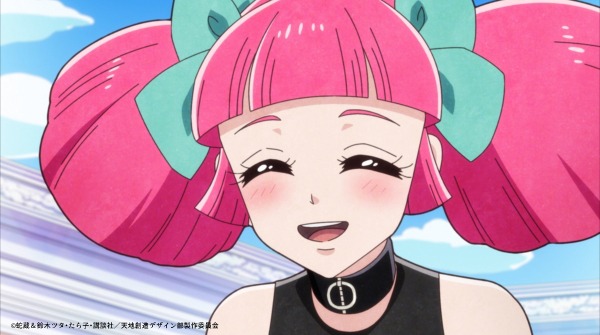 アニメ「天地創造デザイン部」特別編の場面カット。