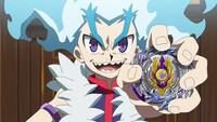 アニメ「ベイブレードバースト ダイナマイトバトル」第2話の場面カット。