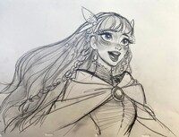 ジン・キムが描いたベルのキャラクターデザインボード。