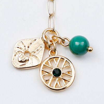 「『弱虫ペダル』チェーンブレスレットセット」巻島裕介セット（ゴールド）のイメージ。