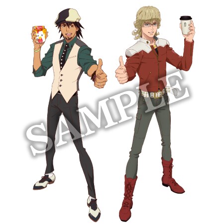 「TIGER & BUNNY」とローソンのタイアップキャンペーンの描き下ろしイラスト。