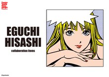 江口寿史とグラニフのコラボによるイメージ。