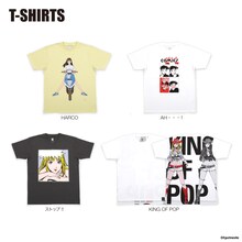 江口寿史とグラニフのコラボによるアイテムのラインナップ。