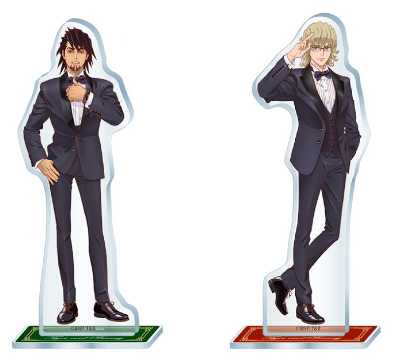 「TIGER & BUNNY」のアクリルスタンドのスーツバージョン。