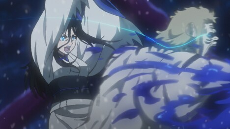 TVアニメ「擾乱 THE PRINCESS OF SNOW AND BLOOD」第1話の場面カット。