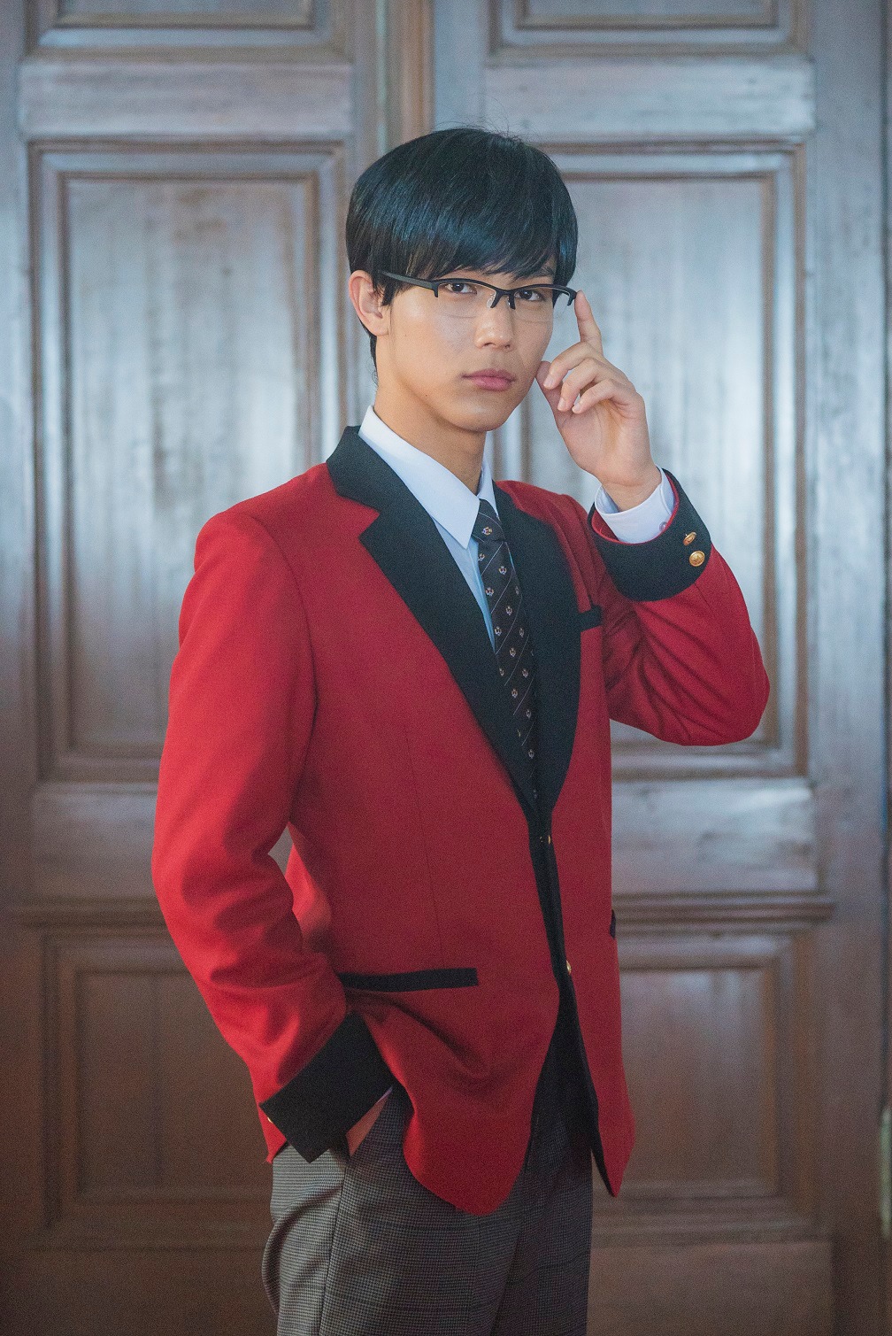 中川大志扮する豆生田楓。(c)河本ほむら・尚村透/SQUARE ENIX (c)ドラマ「賭ケグルイ」製作委員会・MBS