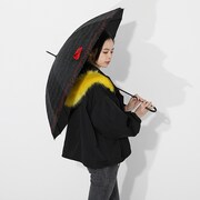 煉獄杏寿郎のアウターと傘の使用イメージ。