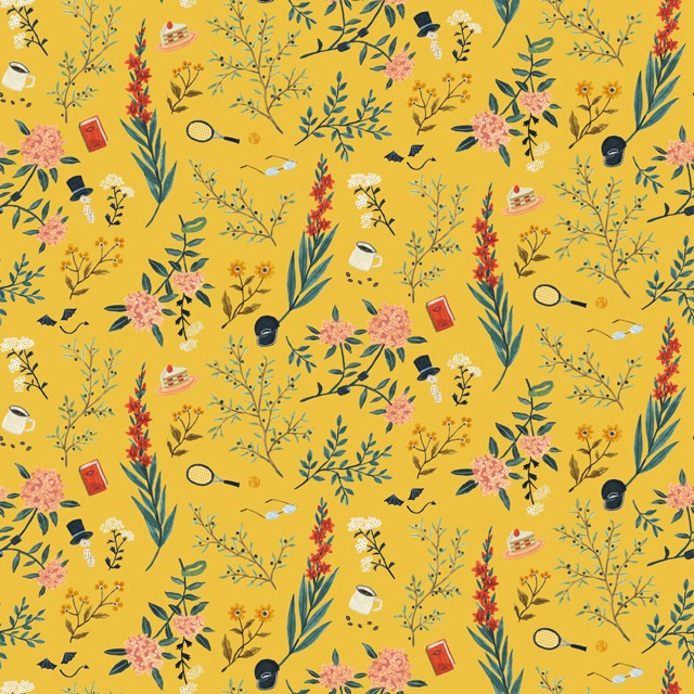 立海大附属中学校のボタニカル柄。