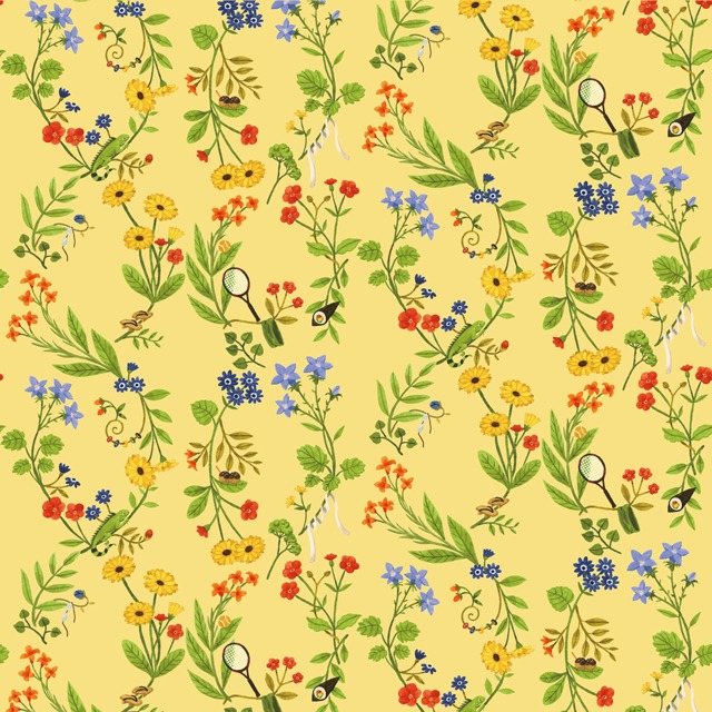 四天宝寺中学校のボタニカル柄。