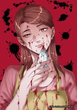 鳥島灰人によるcomicヤミツキVol.1表紙イラスト。