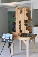 「シン・エヴァンゲリオン劇場版」に登場する廃墟のミニチュアセット。