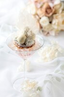 リーガロイヤルホテル京都で提供される「スペシャルパフェ『for Happy Wedding』」。