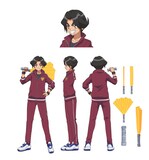 柳田球美（CV：植田佳奈）の設定画。