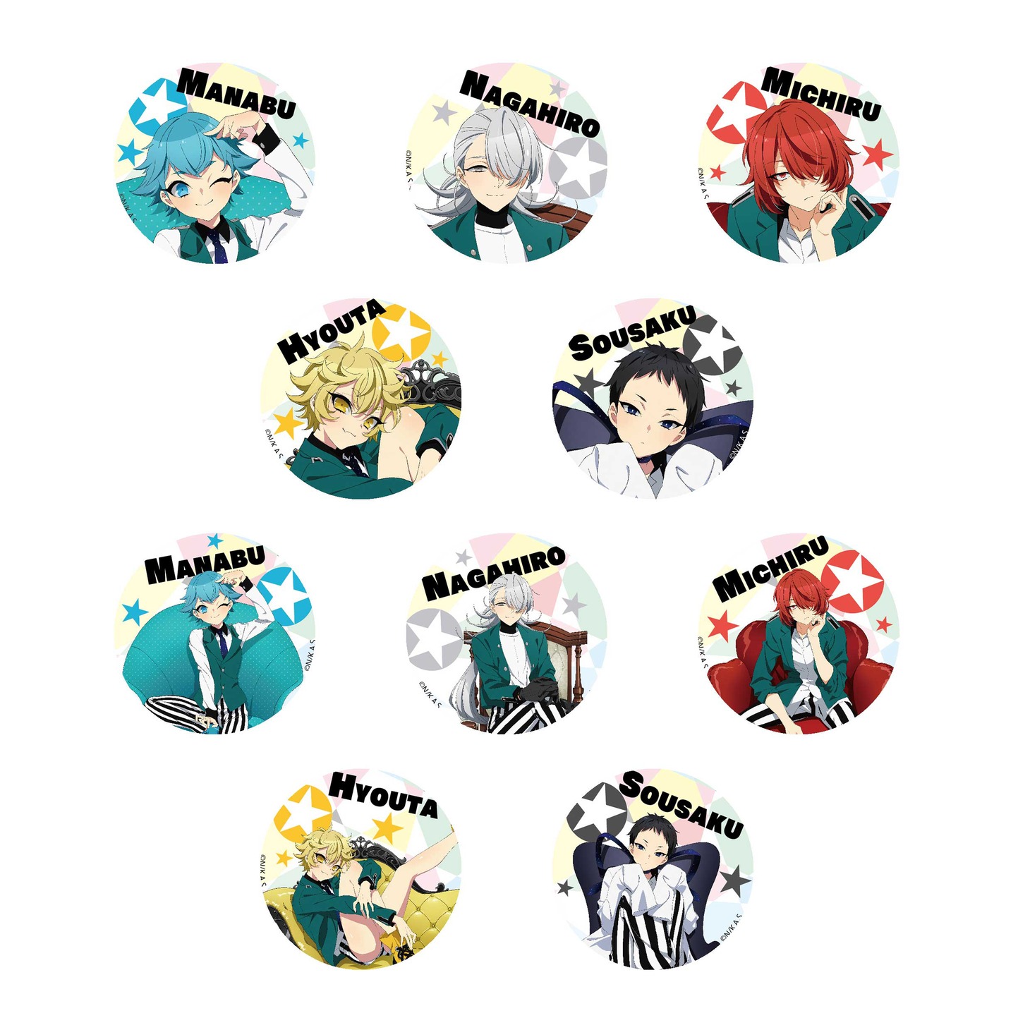 D賞の缶バッジ。