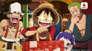 TVアニメ「ONE PIECE」とmenuのコラボCMより。