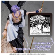 「聖伝 -RG VEDA- 孔雀 1/7スケール 完成品フィギュア」と、あみあみ限定の特典「クリスタルペーパーウェイト」。