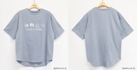 「はたらく細胞 裾ラウンドTシャツ（ブルー）」