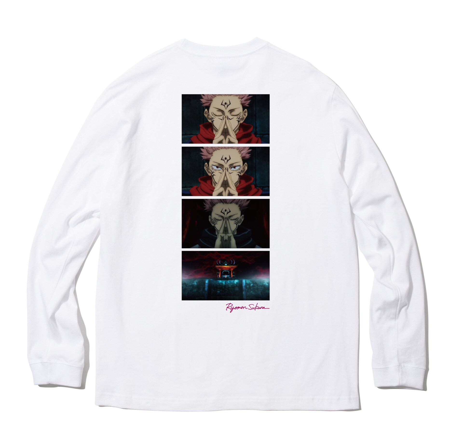 呪術廻戦 × ZOZOTOWN 両面宿儺 Scene ロングTシャツ」（ホワイト