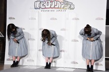 左から渡邉美穂、加藤史帆、濱岸ひより。