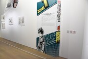 「僕のヒーローアカデミア展 DRAWING SMASH」の様子。