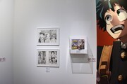 「僕のヒーローアカデミア展 DRAWING SMASH」の様子。