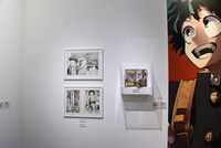 「僕のヒーローアカデミア展 DRAWING SMASH」の様子。