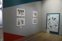 「僕のヒーローアカデミア展 DRAWING SMASH」の様子。