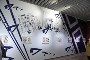 「僕のヒーローアカデミア展 DRAWING SMASH」の様子。