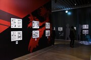 「僕のヒーローアカデミア展 DRAWING SMASH」の様子。