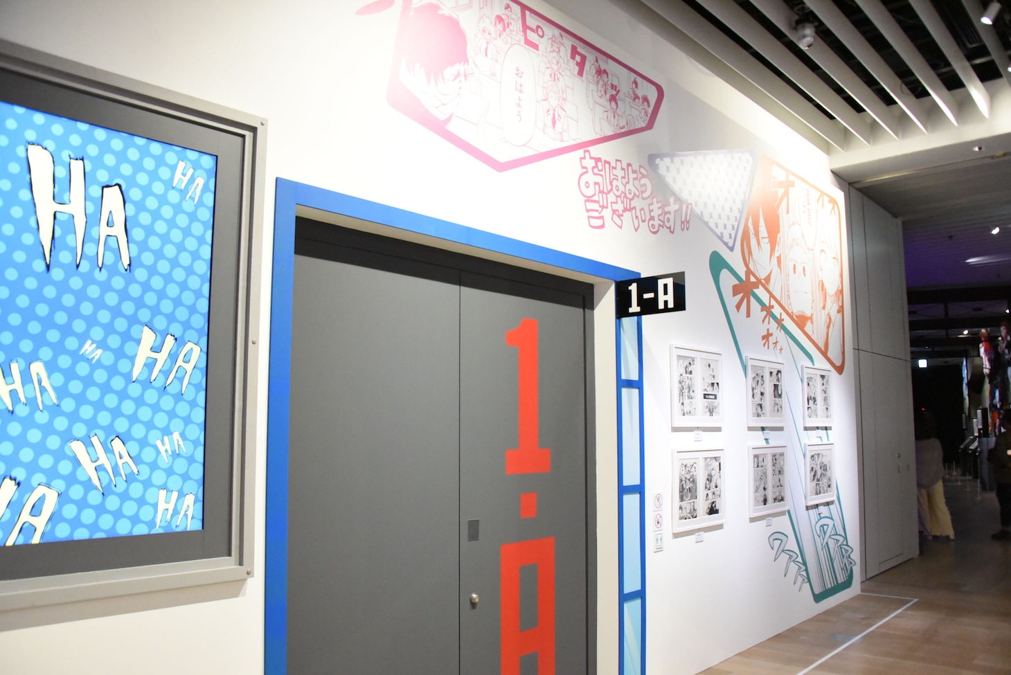 「僕のヒーローアカデミア展 DRAWING SMASH」の様子。